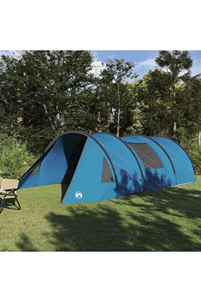 vidaxl Cort Tunel pentru 5 Persoane Albastru si Gri 805 x 405 x 211 cm