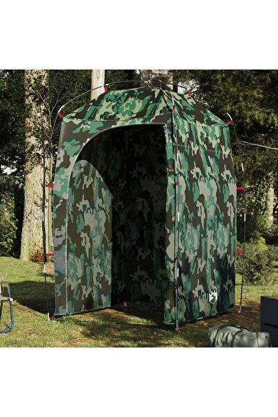 vidaxl Cort de dus, camuflaj, impermeabil