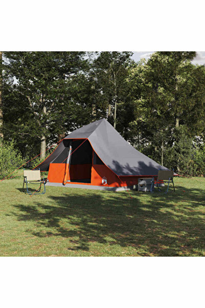 vidaxl Cort Tipi Gri si Portocalie 364 x 281 x 257 cm tafta