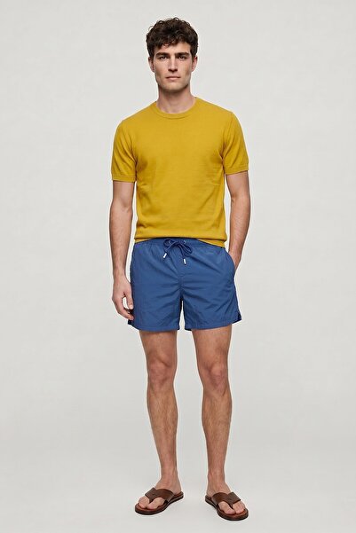 SMILE Clermont Yellow 100% Cotton Crew Neck Knitwear T-Shirt
