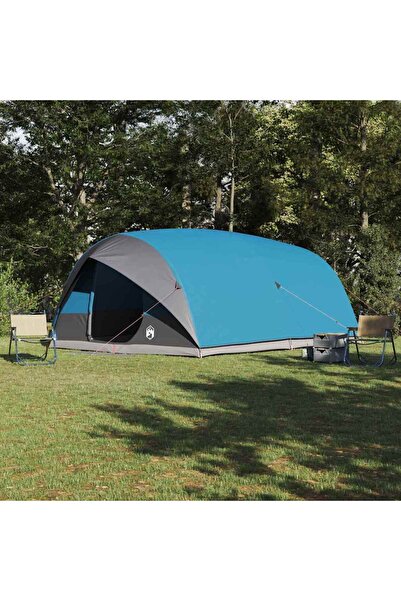 vidaxl Cort tunel cu acoperis albastru 500 x 348 x 200 cm tafta