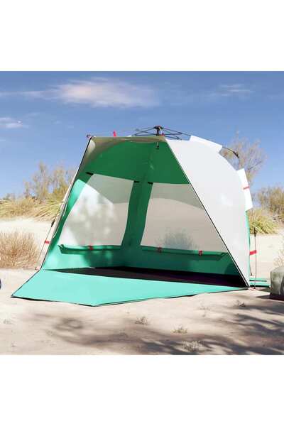vidaxl Cort camping 3 persoane verde marin impermeabil setare rapida