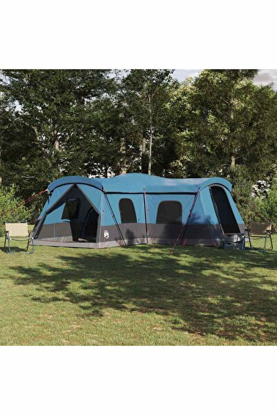 vidaxl Cort 16-Persoane cu acoperis albastru 680 x 510 x 210 cm