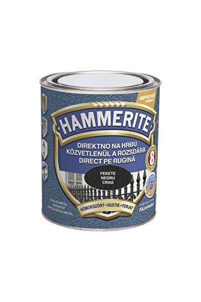 Hammerite Vopsea cu efect de ciocan metalic, 0.75 L, Negru / 5093288