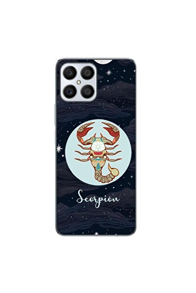 OEM Case compatible with Honor X8 Silicone Gel Tpu Scorpio Horoscope Pattern