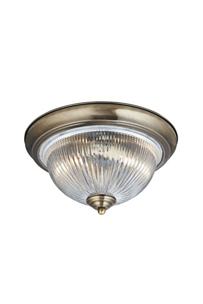 OEM Φωτιστικό Οροφής Μπάνιου E14 μέγ. 40W, IP44, Δ285mm – Αντικέ Ορείχαλκος &...