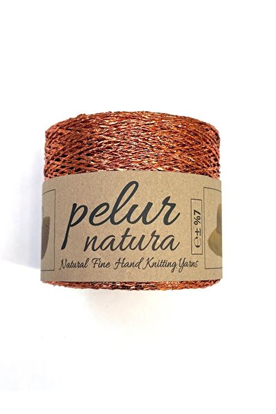 Thezuffy Pelur Natura 100% poliester 250 gr srebrna upletena pređa za ručno p...