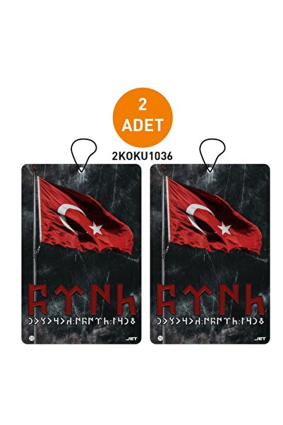 JR Jetreklam 2'li Set Şanlı Türk Bayrağı Özel Tasarımlı Dekoratif Oto Kokusu ...
