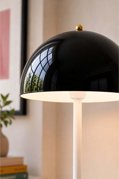 Luna Lighting Viyana Model Siyah Beyaz Metal Bohem Lambader Salon Yatak Odası Köşe Aydınlatma