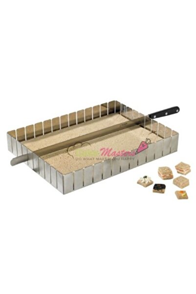 CAKEMASTERS.RO Stainless steel frame + tray 58x39xH10cm, for slicing cakes 5....