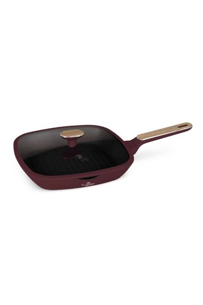 Berlinger Haus Αντικολλητικό Τηγάνι Grill 28cm με Γυάλινο Καπάκι, Leonardo No...