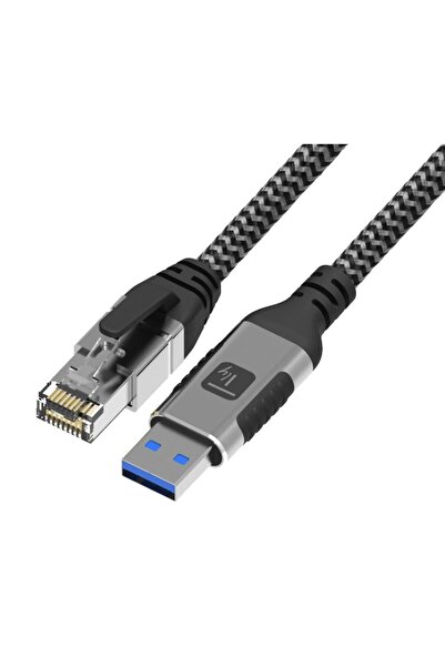 Techly Cablu de rețea ICOC U3A-RJ45-010 Negru Argintiu 1 m Cat6 F/UTP (FTP)