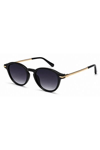 Toz Vintage Glavon Black Gold Detailed Vintage Retro Bone Frame Sunglasses