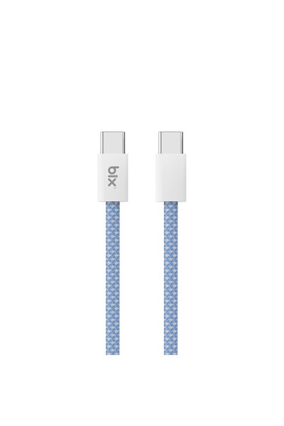 Bix T4CC 65W USB-C to USB-C Manyetik Tasarımlı Örgülü Hızlı Şarj ve Data Kabl...