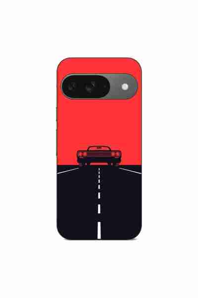 OEM Husa compatibila cu Google Pixel 9 Silicon Gel Tpu Model Red Sky Muscle Car