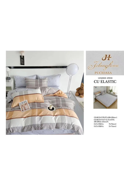 Pucioasa Lenjerie de pat Finet 6 piese cu elastic-T225
