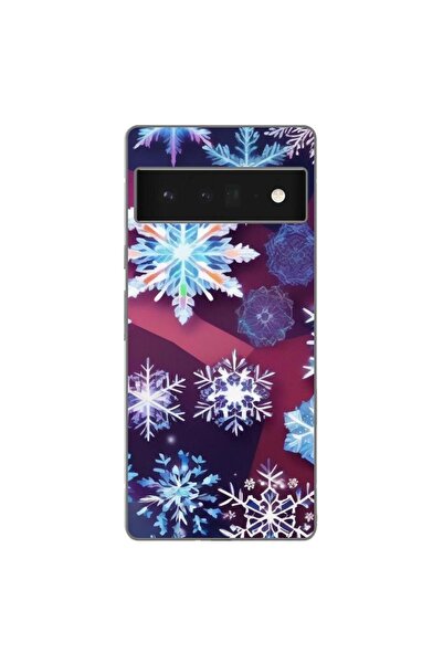 OEM Husa compatibila cu Google Pixel 6 Pro Silicon Gel Tpu Model Fulgi de Gheata