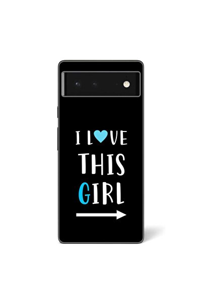 OEM Husa compatibila cu Google Pixel 6 Silicon Gel Tpu Model Cupluri I love T...
