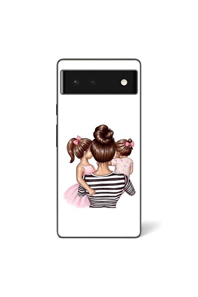 OEM Husa compatibila cu Google Pixel 6 Silicon Gel Tpu Model Mom and Girls