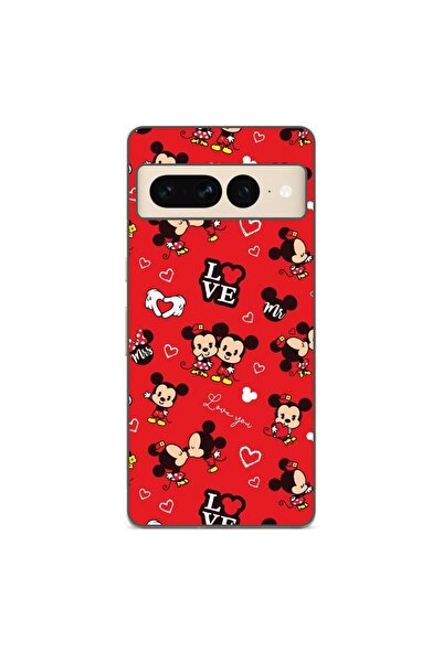 OEM Husa compatibila cu Google Pixel 7 Pro Silicon Gel Tpu Model Mickey Love ...