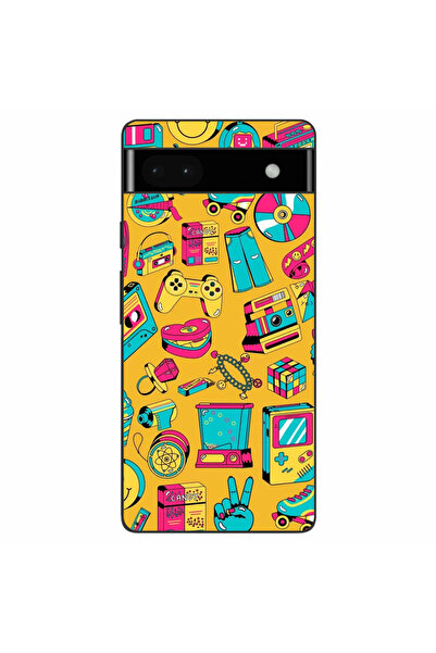 OEM Husa compatibila cu Google Pixel 6A Silicon Gel Tpu Model Pop Art Vintage