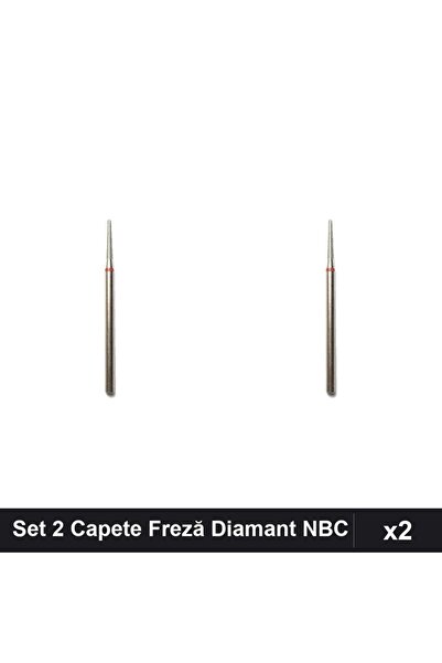 NAİLS Set 2 Capete Freză Diamant NBC Ac Roșu, Duritate Medie, Manichiură Prof...