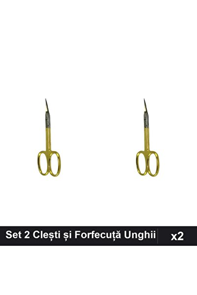 Makeup Set 2 Clești Unghii Verde și Forfecuță Cuticula Profesională One Group