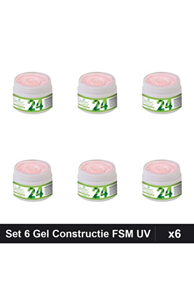 FSM Set 6 Gel de Constructie UV LED 15g, Builder Gel Manichiura Profesionala