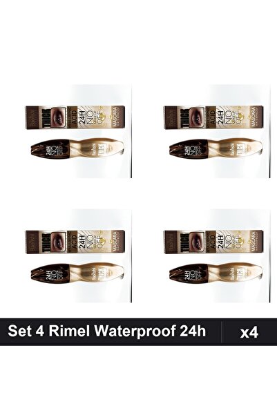 Baolishi Set 4 Rimele Waterproof 24h, Rimel Negru Rezistent Apa, Maquillage Ochi