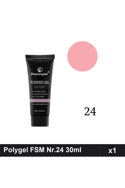 FSM Polygel 30ml Nr.24, Gel Constructor Unghii, Manichiura Profesională UV/LED