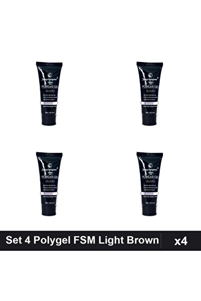 FSM Set 4 Polygel 30ml Light Brown Nr.23, Constructie Unghii Gel UV/LED