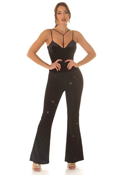 OEM Pantaloni Dama Lycra cu Strasuri - Glamour - CHD1