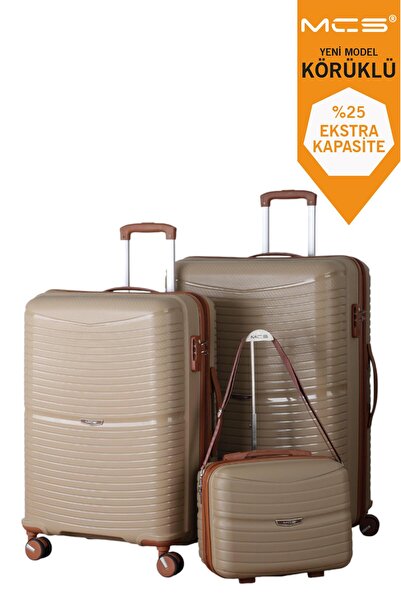 MÇS V379 AURA Y.ÜRETİM PP VALİZ 65 CM + 75 CM + MAKYAJ SET