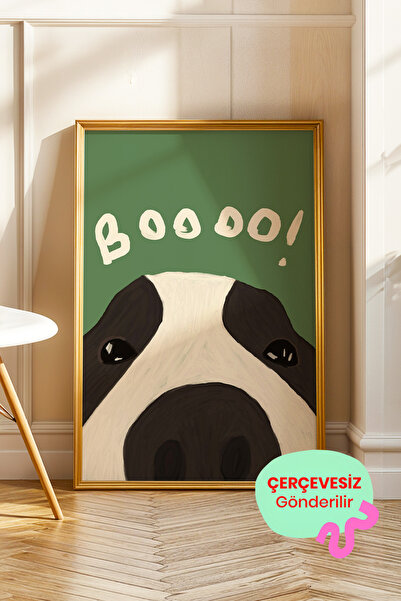ArtDropsco Sevimli Köpek Poster Mizahi Modern Duvar Dekoru Çerçevesiz
