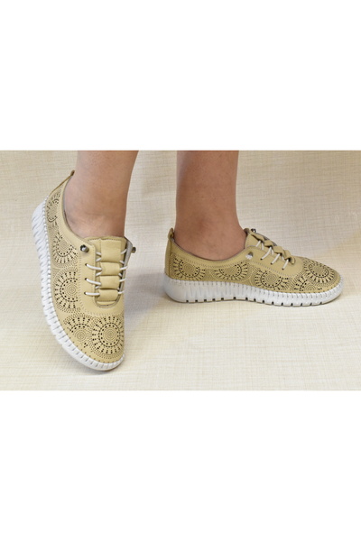 Kesim Shoes 100% Genuine Leather Soft Sole Comfortable Women's Casual Sports ...