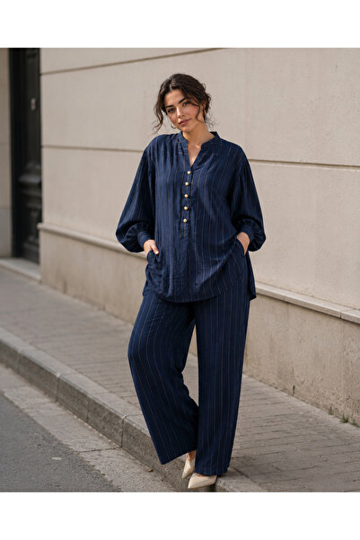 Libas lab -Sapphire Stripe Lounge Set