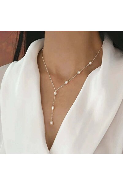 Raizel Silver necklace with natural cultured pearls, Mikaela