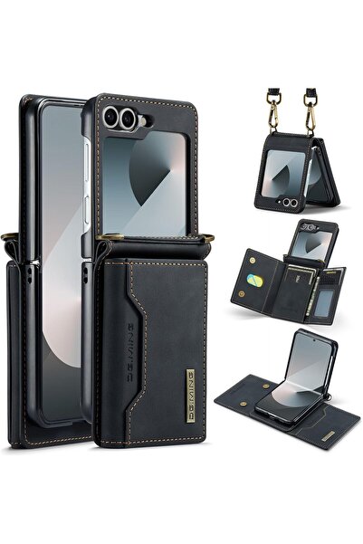 Other Wallet case for Samsung Galaxy Z Flip 6, matte leather case with card h...