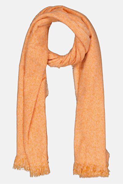 Reserved Women Chambray Knitted Scarf, Orange