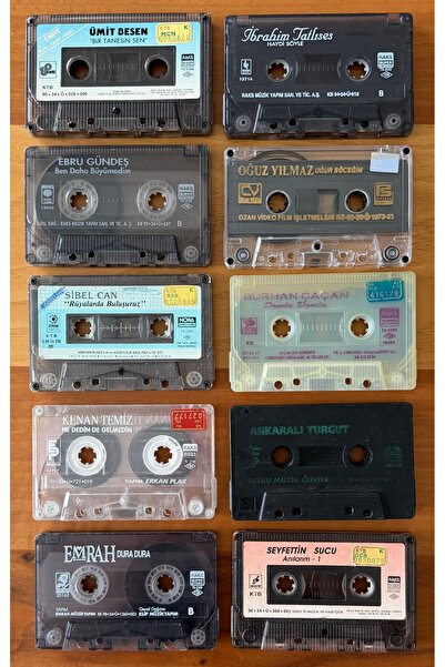 RAKS MÜZİK & PLAZA MÜZİK 10 pieces of turkish arabesque cassette (no cardboar...