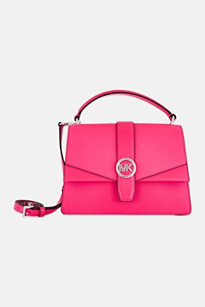 Michael Kors Women Brand Logo Greenwich Satchel Bag, Neon Pink