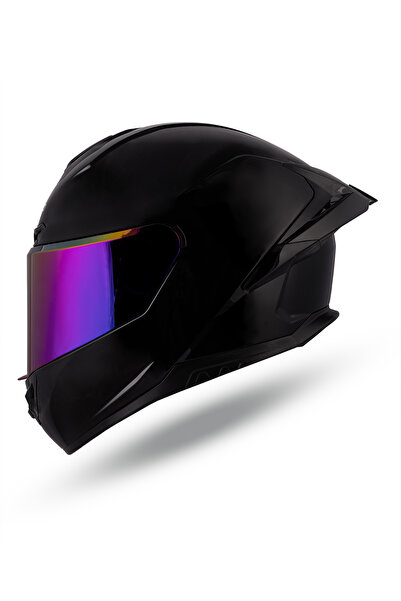 Delgano Megatron Parlak Siyah Kask