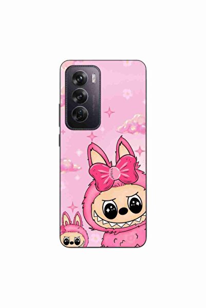 OEM Husa compatibila cu Oppo Reno12 Pro Silicon Gel Tpu Model Labubu Pink Fan...
