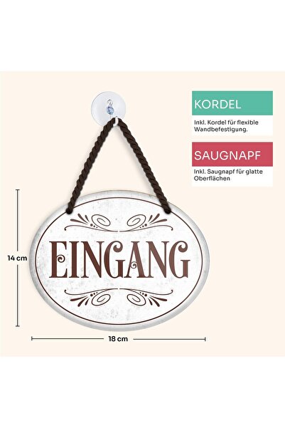 Other schilderkreis24 Tin sign funny saying "Entrance" decoration gift idea m...