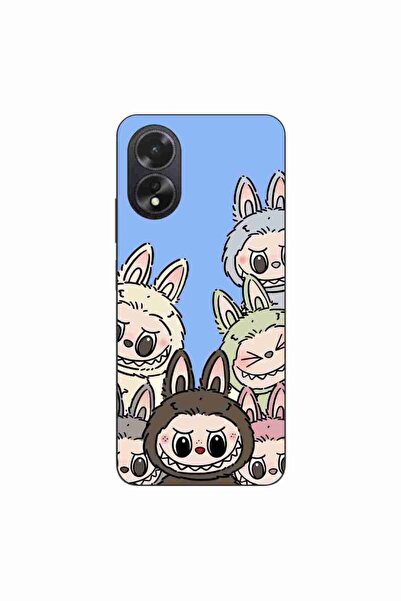 OEM Husa compatibila cu Oppo A38 4G Silicon Gel Tpu Model Labubu Pattern Blue