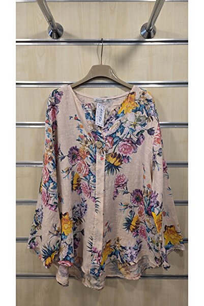 Park Moda Ιταλική λινή μπλούζα με σχέδια