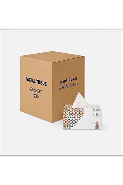 Al-Fajr Al Fajr - 2ply Facial Tissue Box 150 sheet - 5x6 Boxes
