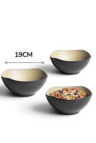 LANDREEN Deep Melamine Bowl Suitable for Salad, Soup, and Two-Color Melamine ...