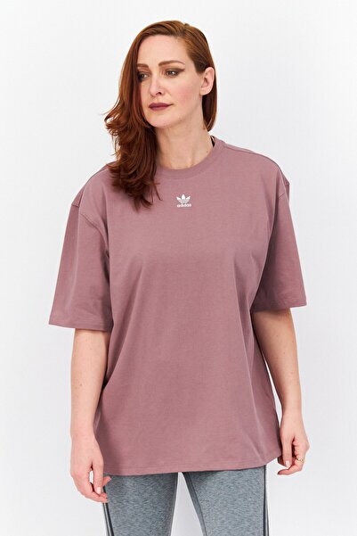 adidas Women Sportwear Fit Crew Neck Short Sleeves T-Shirt, Mauve