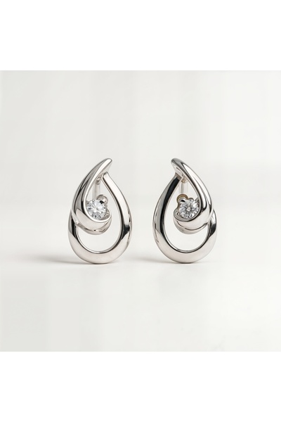 Oria Jewelry Cercei din argint 925 cu zirconia
